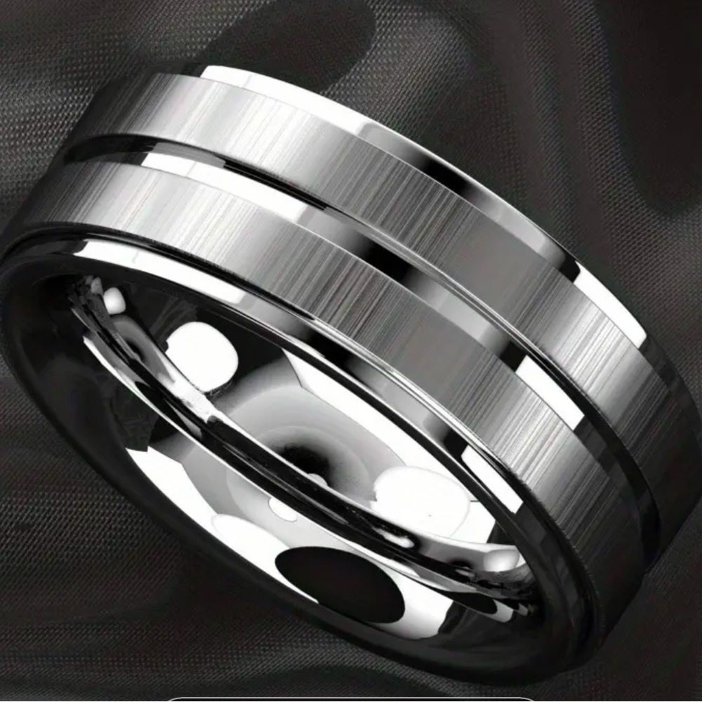 8mm Polished Stainless Steel Ring